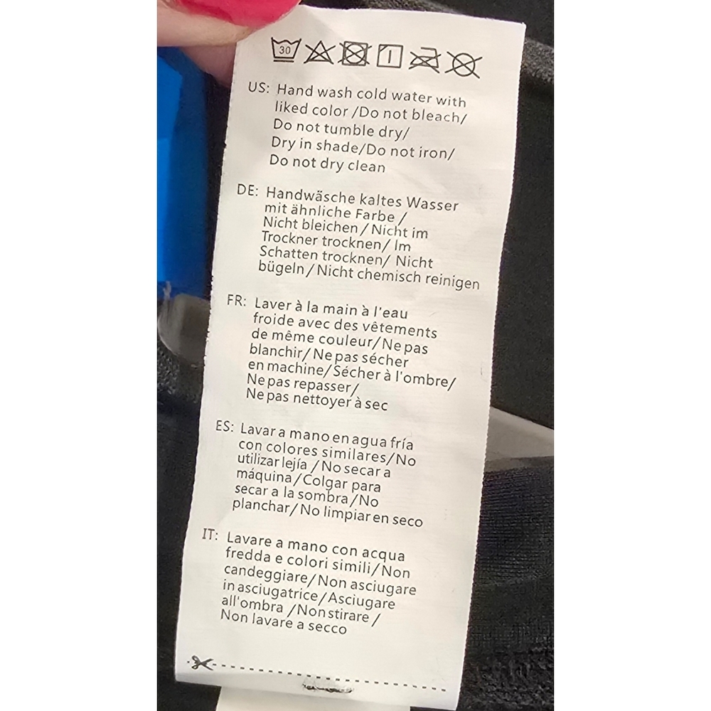 Black Long Sleeve Rash Guard XL UPF 50+ Zip Front Swim Shirt Colorblock - Picture 8 of 8